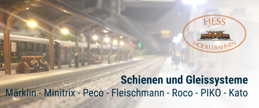 Schienen und Gleissysteme Märklin - Minitrix - Peco - Fleischmann - Roco - Tillig - Thiel